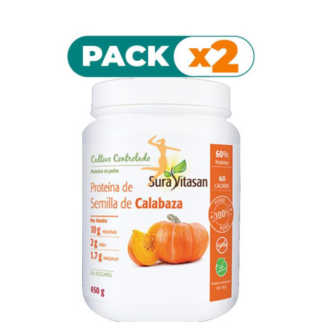 Pack 2x PROTEÍNA DE SEMILLA DE CALABAZA 450Gr. SURA VITASAN