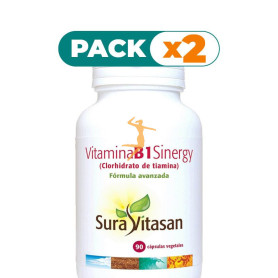 Pack 2x VITAMINA B1 SINERGY 90 CÁPSULAS SURA VITASAN