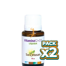 Pack 2x VITAMINA K2 Y D3 15Ml. SURA VITASAN