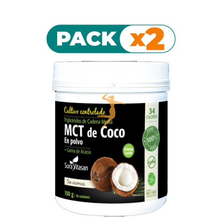 Pack 2x MCT COCO EN POLVO 150Gr. SURA VITASAN