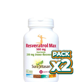 Pack 2x RESVERATROL MAX 60 CÁPSULAS SURA VITASAN