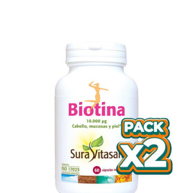 Pack 2x BIOTINA 60 CAPSULAS SURA VITASAN