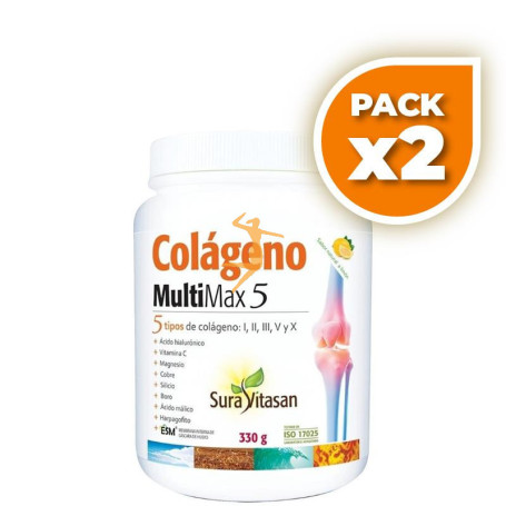 Pack 2x COLÁGENO MULTI MAX 5 330GR SURA VITASAN