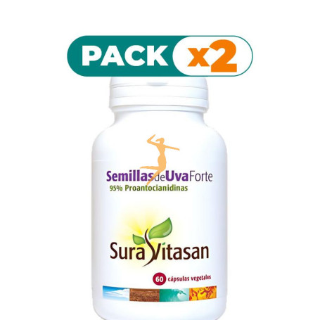 Pack 2x SEMILLAS DE UVA FORTE 60 CAPSULAS SURA VITASAN
