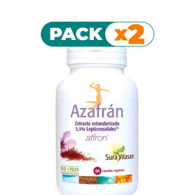 Pack 2x AZAFRÁN 60 CÁPSULAS VEGETALES SURA VITASAN