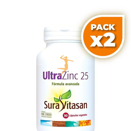Pack 2x ULTRA ZINC 25 90 CAPSULAS SURA VITASAN