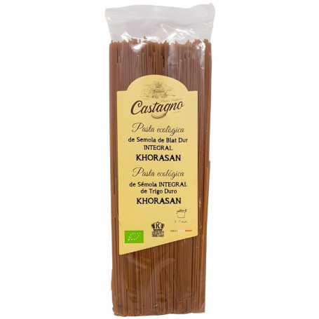 ESPAGUETIS KHORASAN (KAMUT) INTEGRAL 500G CASTAGNO