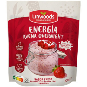 AVENA PROTEÍNA OVERNIGHT SABOR FRESA 300G LINWOODS
