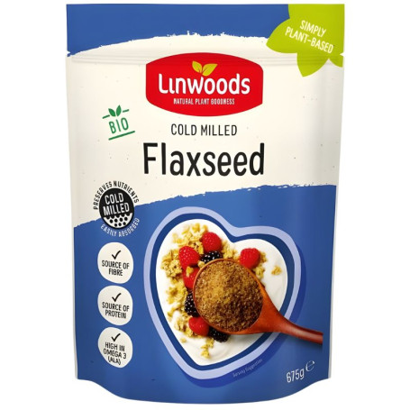 SEMILLAS DE LINO MOLIDAS EN FRÍO BIO 675G LINWOODS