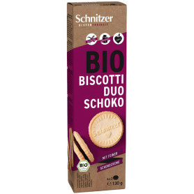 GALLETAS RELLENAS DÚO CHOCOLATE SIN GLUTEN 130G SCHNITZER