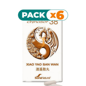 Pack 6x CHINASOR 38 XIAO YAO SAN WAN 30 COMPRIMIDOS SORIA NATURAL