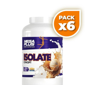 Pack 6x ISOLATE CONCEPT VAINILLA 1KG MEGAPLUS