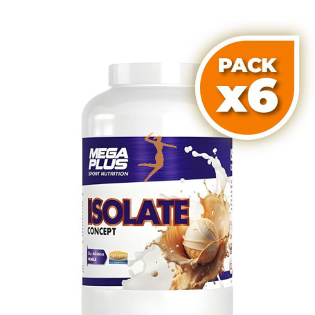 Pack 6x ISOLATE CONCEPT VAINILLA 1KG MEGAPLUS