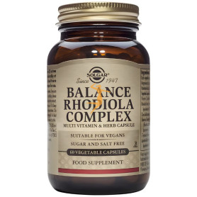 BALANCE RHODIOLA COMPLEX 60 CÁPSULAS. SOLGAR
