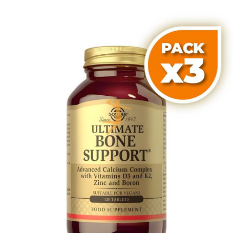 Pack 3x ULTIMATE BONE SUPPORT 120 COMPRIMIDOS SOLGAR