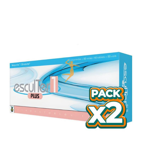 Pack 2x ESCULTER 1 PLUS 40 COMPRIMIDOS + 20 VIALES TEGOR
