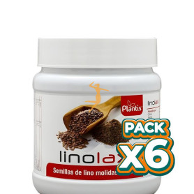Pack 6x LINOLAX SEMILLAS DE LINO MOLIDAS 500G PLANTIS
