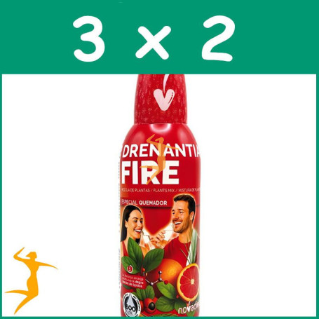 PACK 3x2 DRENANTIA FIRE 600ML NOVADIET