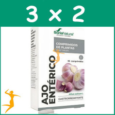 Pack 3x2 Ajo Entérico 30 Comprimidos Soria Natural