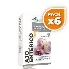 Pack 6x AJO ENTÉRICO 30 COMPRIMIDOS SORIA NATURAL