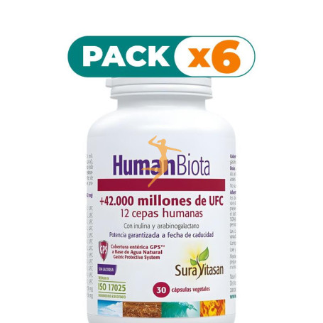 Pack 6x HUMAN BIOTA 30 CÁPSULAS SURA VITASAN