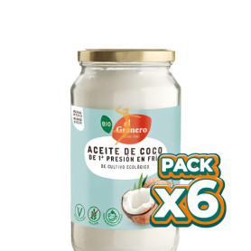 Pack 6x ACEITE DE COCO VIRGEN EXTRA BIO 1Lt. GRANERO