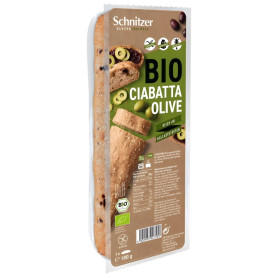 PAN CIABATTA CON ACEITUNAS SIN GLUTEN 180G SCHNITZER