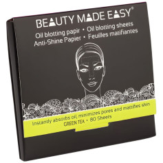 PAPEL SECANTE DE TÉ VERDE 80 HOJAS BEAUTY MADE EASY