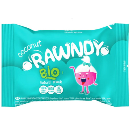 RAWNDY GALLETA PARA NIÑOS DE COCO Y CACAO BIO 26G MAYA ORGANIC