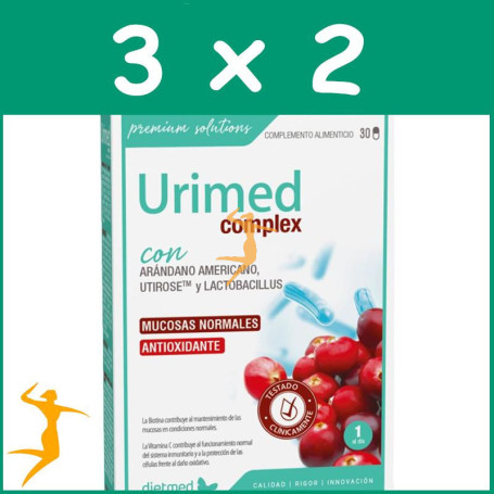 Pack 3x2 URIMED COMPLEX 30 CÁPSULAS DIETMED