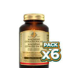 Pack 6x MAGNESIO CITRATO EN POLVO 108G SOLGAR