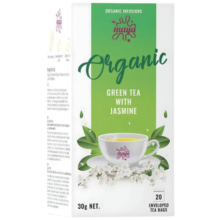 INFUSIÓN DE TÉ VERDE CON JAZMÍN 20 FILTROS MAYA ORGANIC