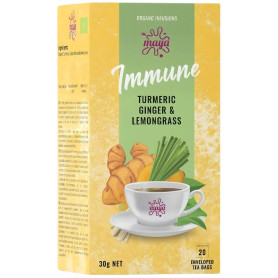 IMMUNE CÚRCUMA, HIERBA LIMÓN Y JENGIBRE 20 FILTROS MAYA ORGANIC