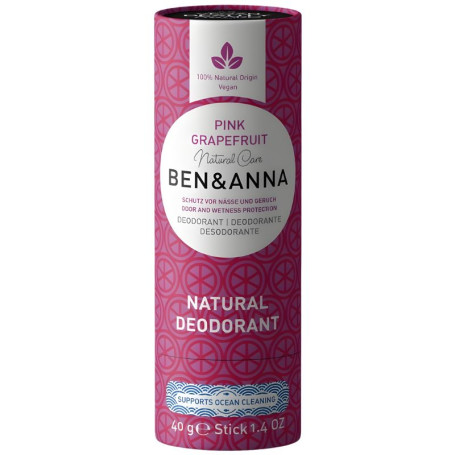 DESODORANTE PINK GRAPEFRUIT EN ENVASE DE CARTÓN 40G BEN&ANNA