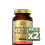 Pack 2x PELO, PIEL Y UÑAS CON BIOTINA 60 COMPRIMIDOS SOLGAR