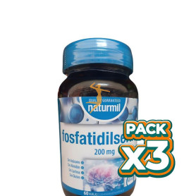Pack 3x FOSFATIDILSERINA 200MG 60 PERLAS NATURMIL