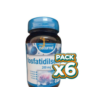 Pack 6x FOSFATIDILSERINA 200MG 60 PERLAS NATURMIL