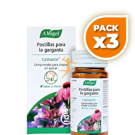 Pack 3x PASTILLAS PARA LA GARGANTA 20 COMPRIMIDOS A.VOGEL (BIOFORCE)