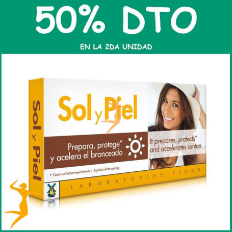 SOL Y PIEL 40 CÁPSULAS TEGOR OFERTA 2 UD