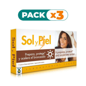 Pack 3x SOL Y PIEL 40 CÁPSULAS TEGOR