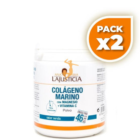 Pack 2x COLÁGENO MARINO CON MAGNESIO Y VITAMINA C SABOR SANDIA 350Gr. ANA MARIA LAJUSTICIA