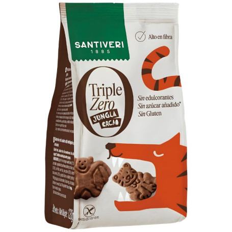 GALLETA JUNGLA CACAO TRIPLE ZERO 120Gr SANTIVERI
