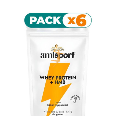 Pack 6x WHEY PROTEIN + HMB AMLSPORT 520G ANA MARÍA LAJUSTICIA