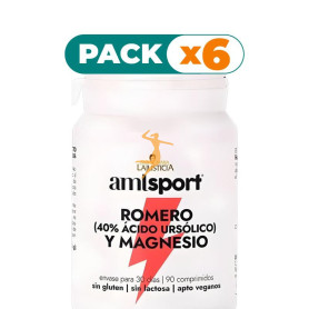 Pack 6x ROMERO Y MAGNESIO AMLSPORT 90 COMPRIMIDOS ANA MARÍA LAJUSTICIA