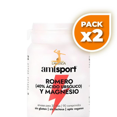 Pack 2x ROMERO Y MAGNESIO AMLSPORT 90 COMPRIMIDOS ANA MARÍA LAJUSTICIA