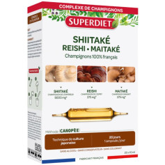 SHIITAKE, REISHI Y MAITAKE 20 AMPOLLAS SUPERDIET