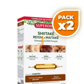 Pack 2x SHIITAKE, REISHI Y MAITAKE 20 AMPOLLAS SUPERDIET