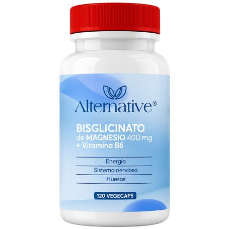 BISGLICINATO DE MAGNESIO + VITAMINA B6 120 CÁPSULAS ALTERNATIVE