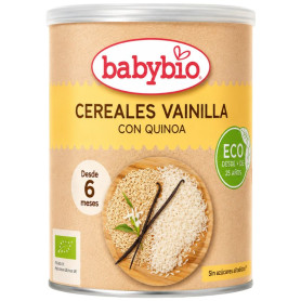 PAPILLA DE CEREALES CON QUINOA SABOR VAINILLA 220G BABYBIO