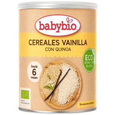 PAPILLA DE CEREALES CON QUINOA SABOR VAINILLA 220G BABYBIO